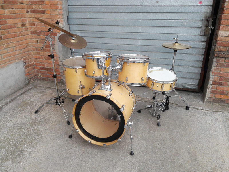 bateria basix instrumento musica percusion madera inox 1u